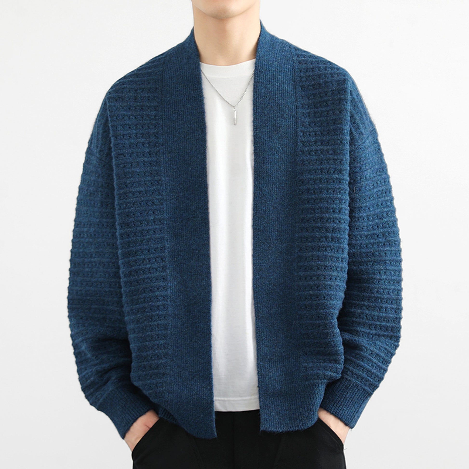 Cardigan Sweater Men's Spring And Autumn Trendy Loose - enhanced image 2