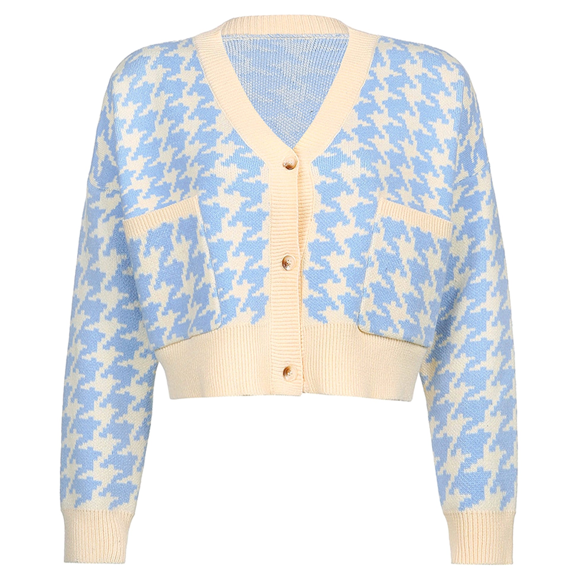 Cardigan V-neck Knitted Sweater Women Casual Top - enhanced image 2