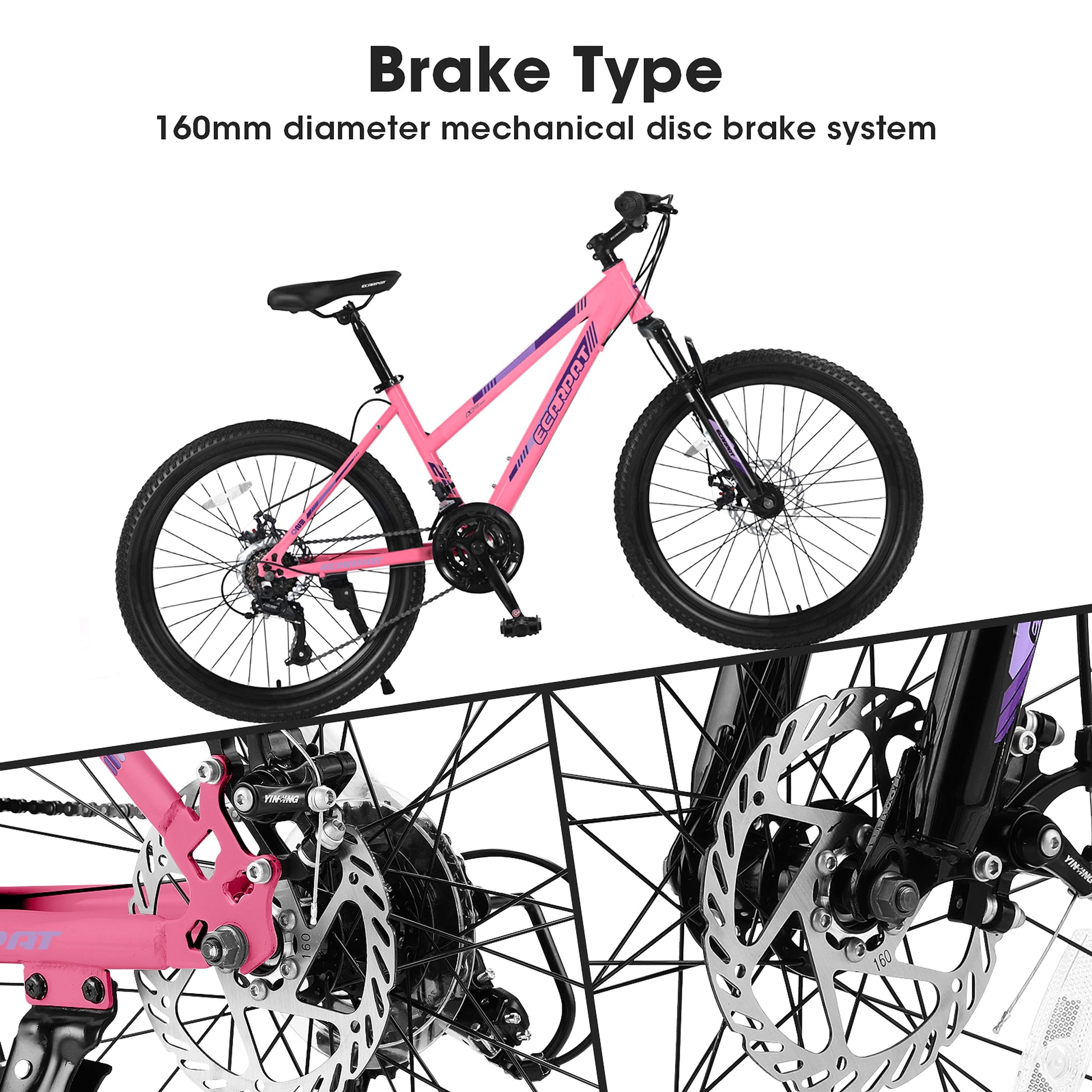 Carpat™ City-Cruizer – 26" Pink Trail Bike for Women & Teens - enhanced image 2