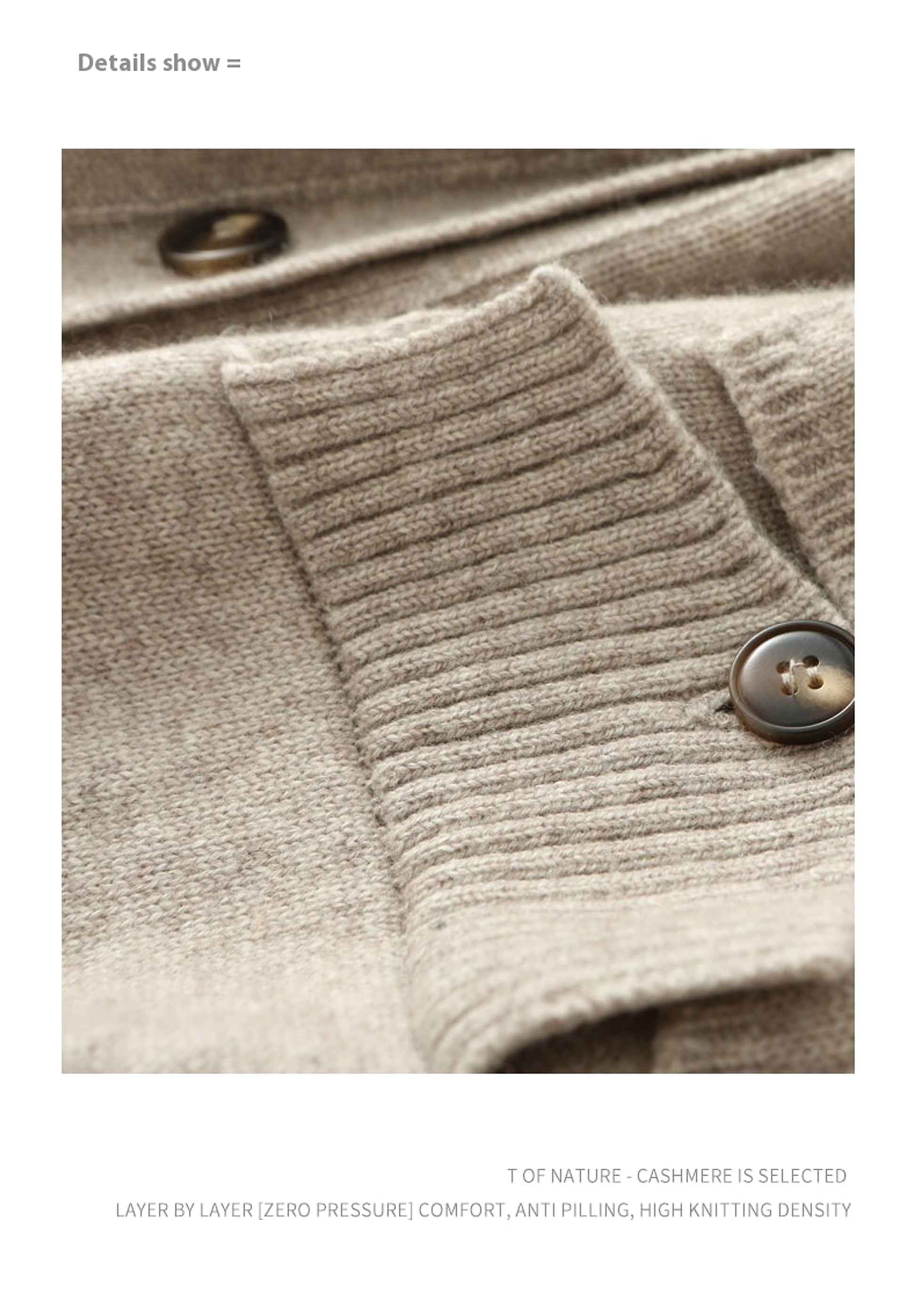 Luxe Knit Cashmere Cardigan for Men - enhanced image 2
