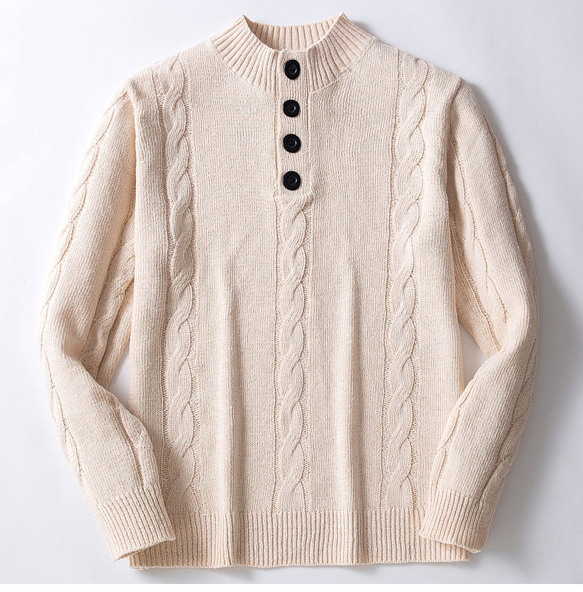 Casual Twisted Flower Solid Color Pullover Sweater - enhanced image 2
