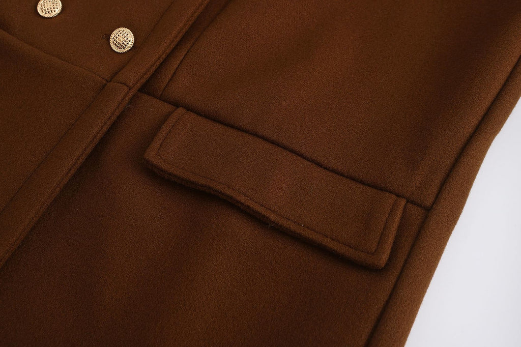 Casual Woolen Men's Trench Coat Men - enhanced image 2