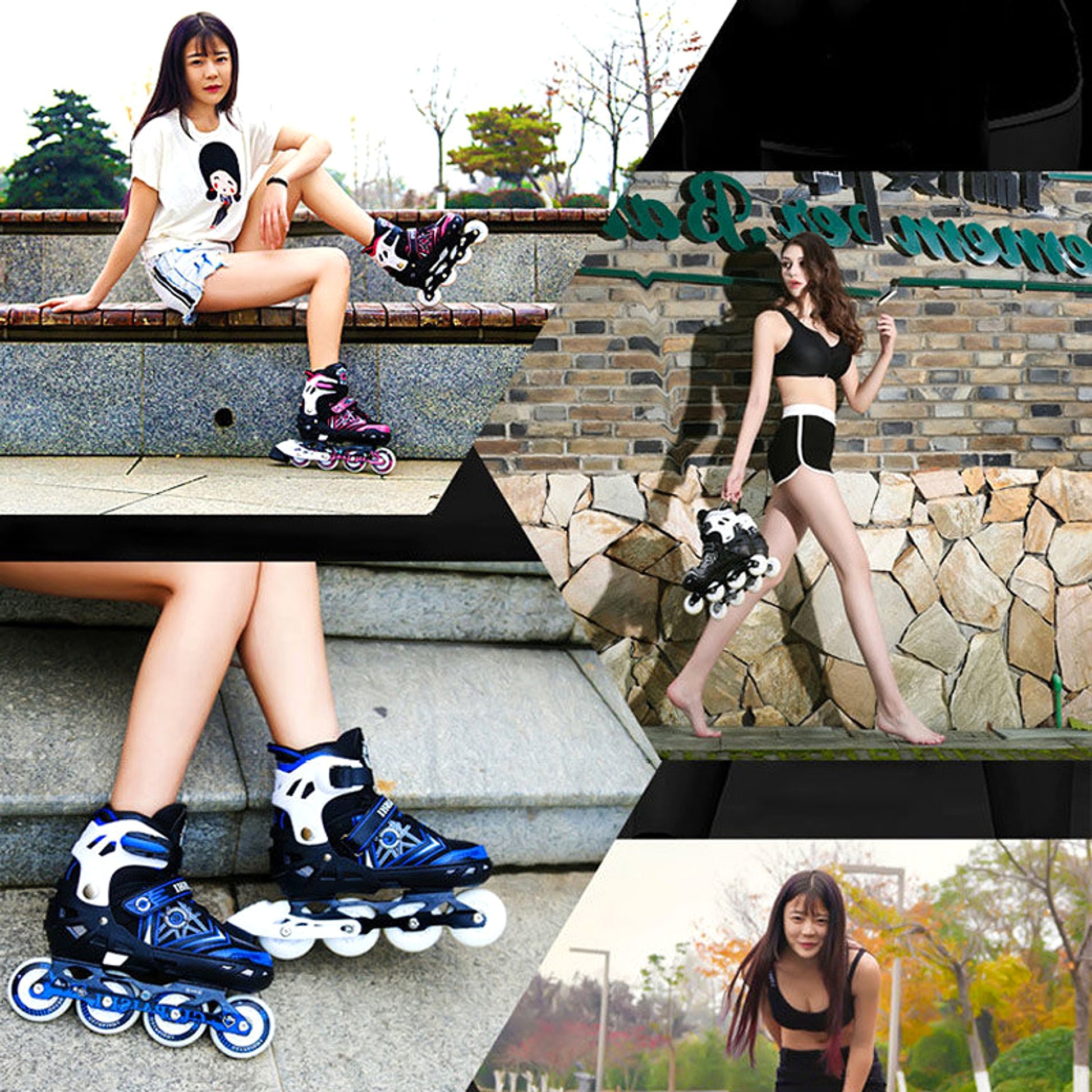 Children's Flash Roller Skating Beginners Adjustable - enhanced image 2