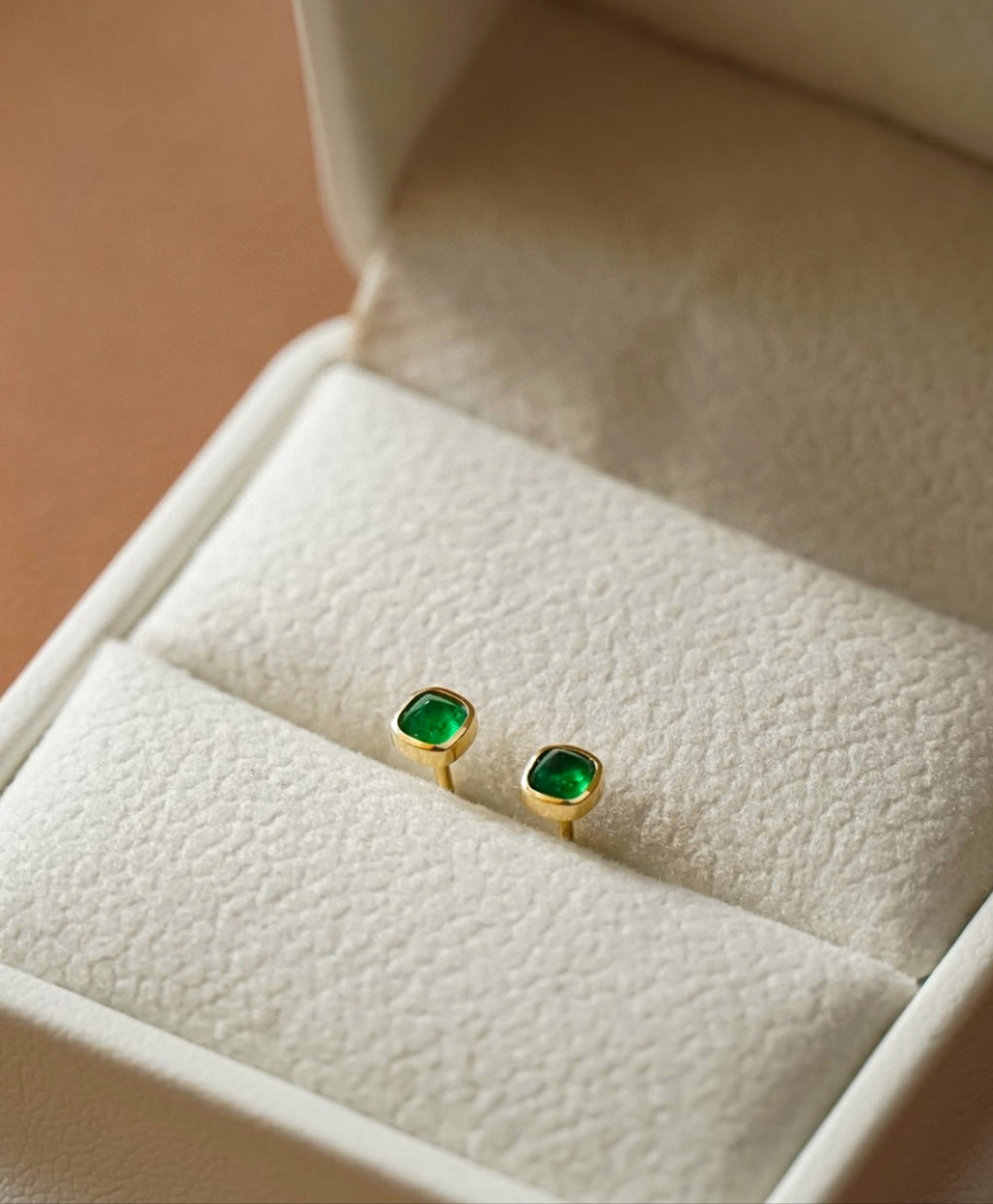 Colored Gems Four-claw Earrings For Women - enhanced image 2