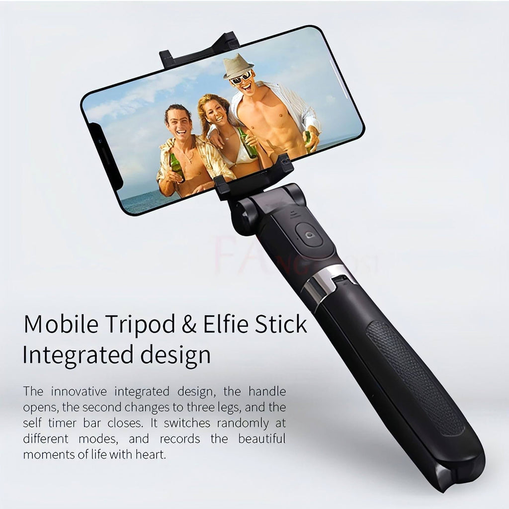 Compatible with Apple, Tripod Selfie Stick Mobile Universal Live Triangle Bracket One Bluetooth Selfie Artifact - enhanced image 2