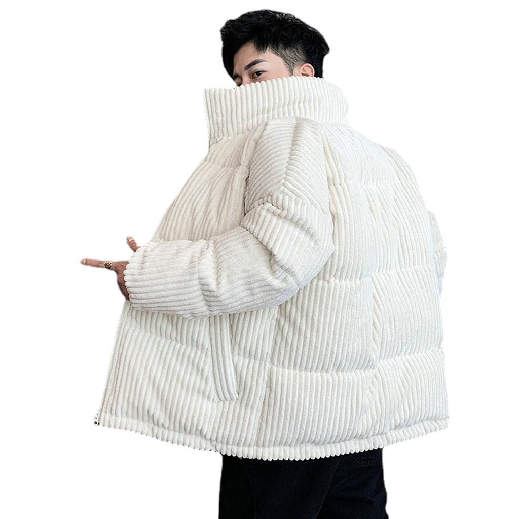 Corduroy Padded Jacket Men Winter Thickening - enhanced image 2