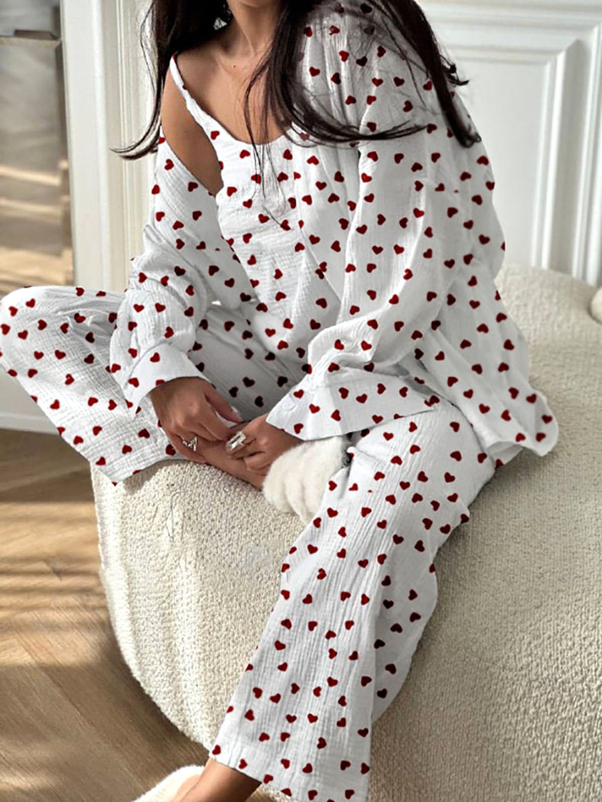 Women's Pajama Suit Casual Breathable Comfortable - enhanced image 2
