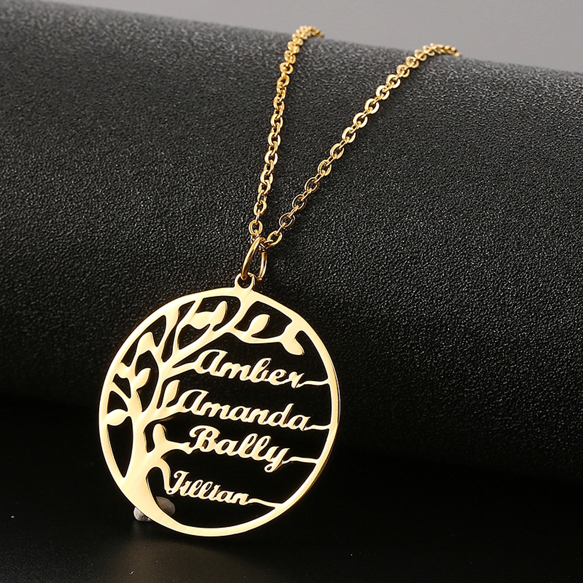 Personalized Name Circle Pendant Necklace – A Unique & Meaningful Keepsake! - enhanced image 2