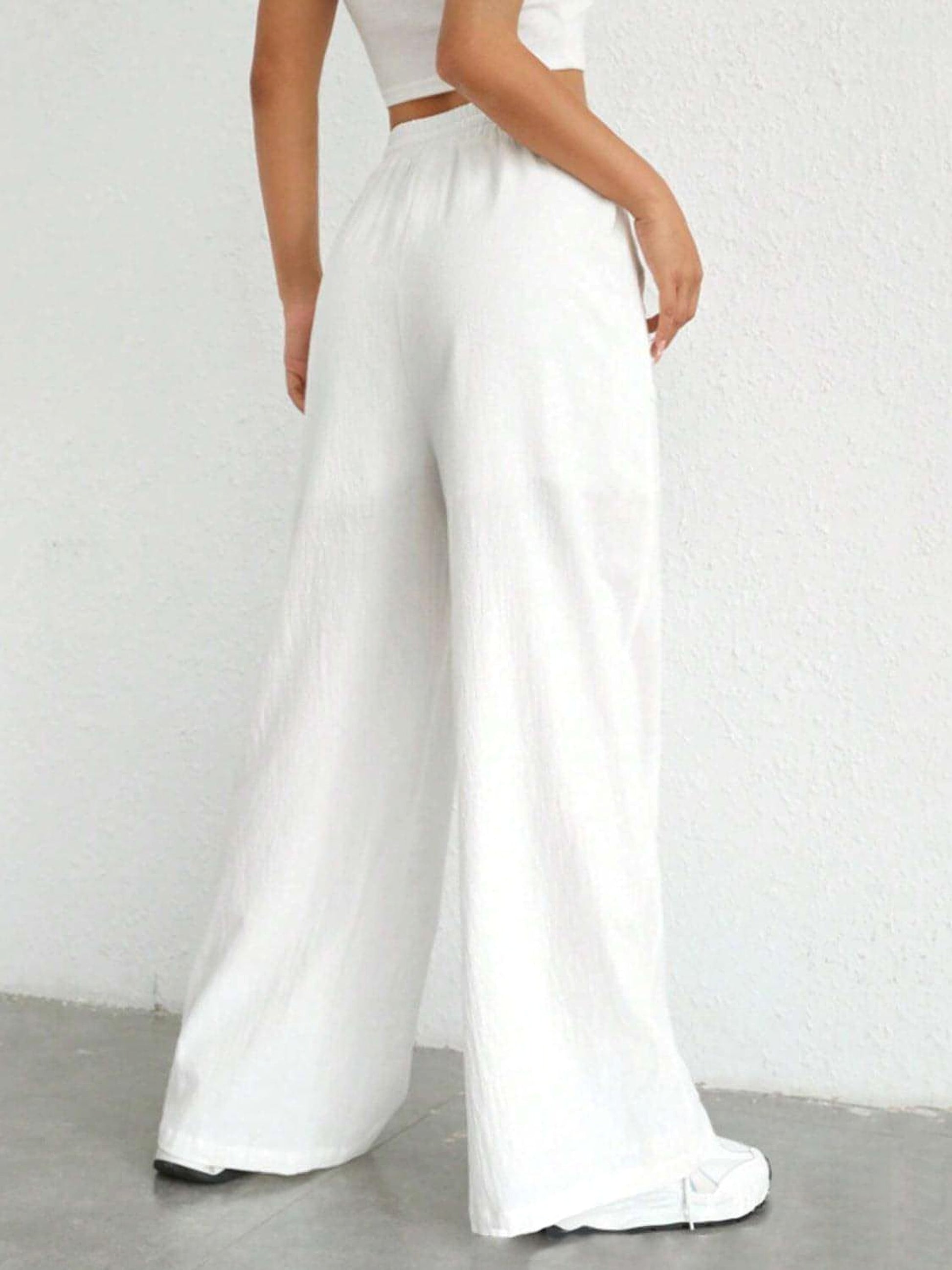 Drawstring Wide Leg Pants - enhanced image 2