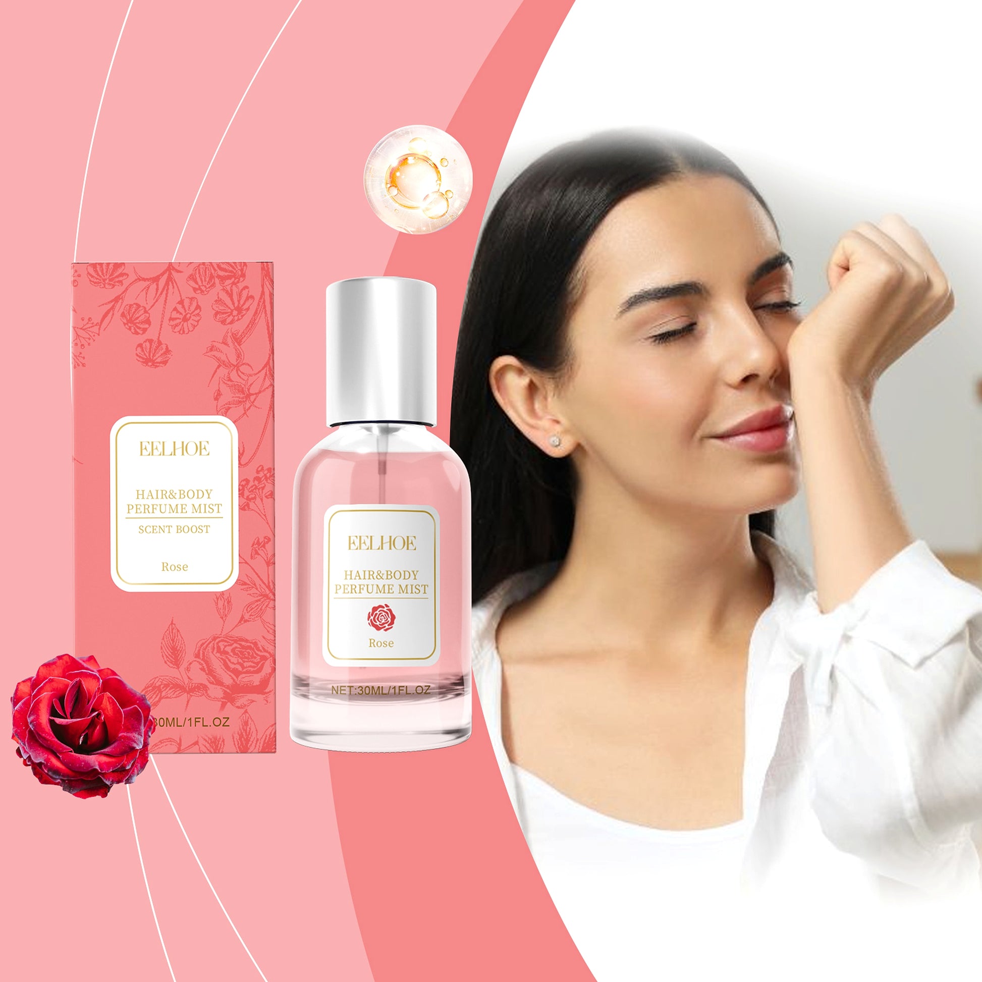 EELHOE Rose Body Hair Eau De Parfum Women - enhanced image 2