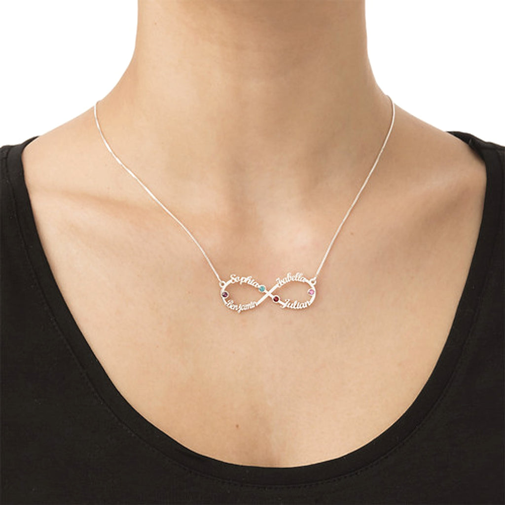 Personalized Eight-Character Name Necklace – Elegant Infinity Pendant - enhanced image 2