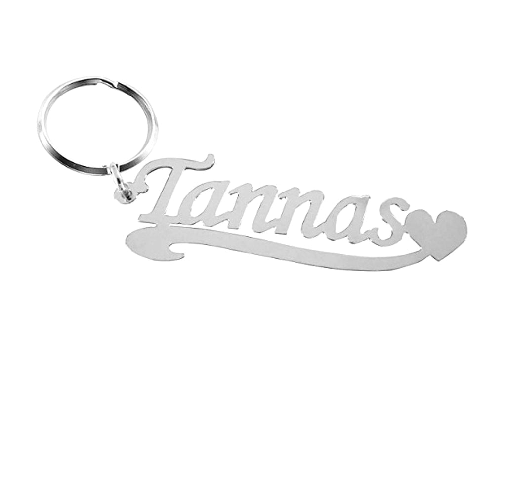 Personalized English Alphabet Name Keychain – Stainless Steel - enhanced image 2