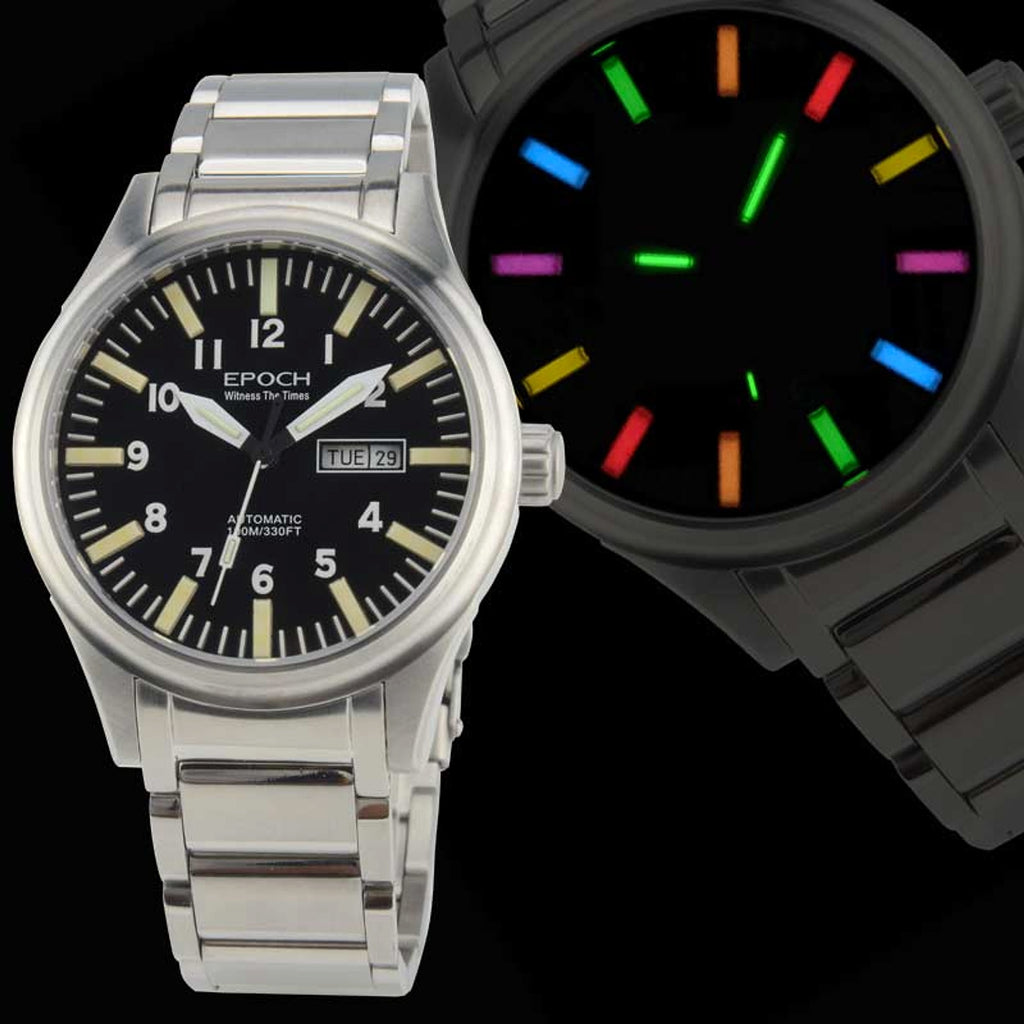 EPOCH - Men's Watch Rainbow Light Tube Automatic Mechanical Waterproof - enhanced image 2