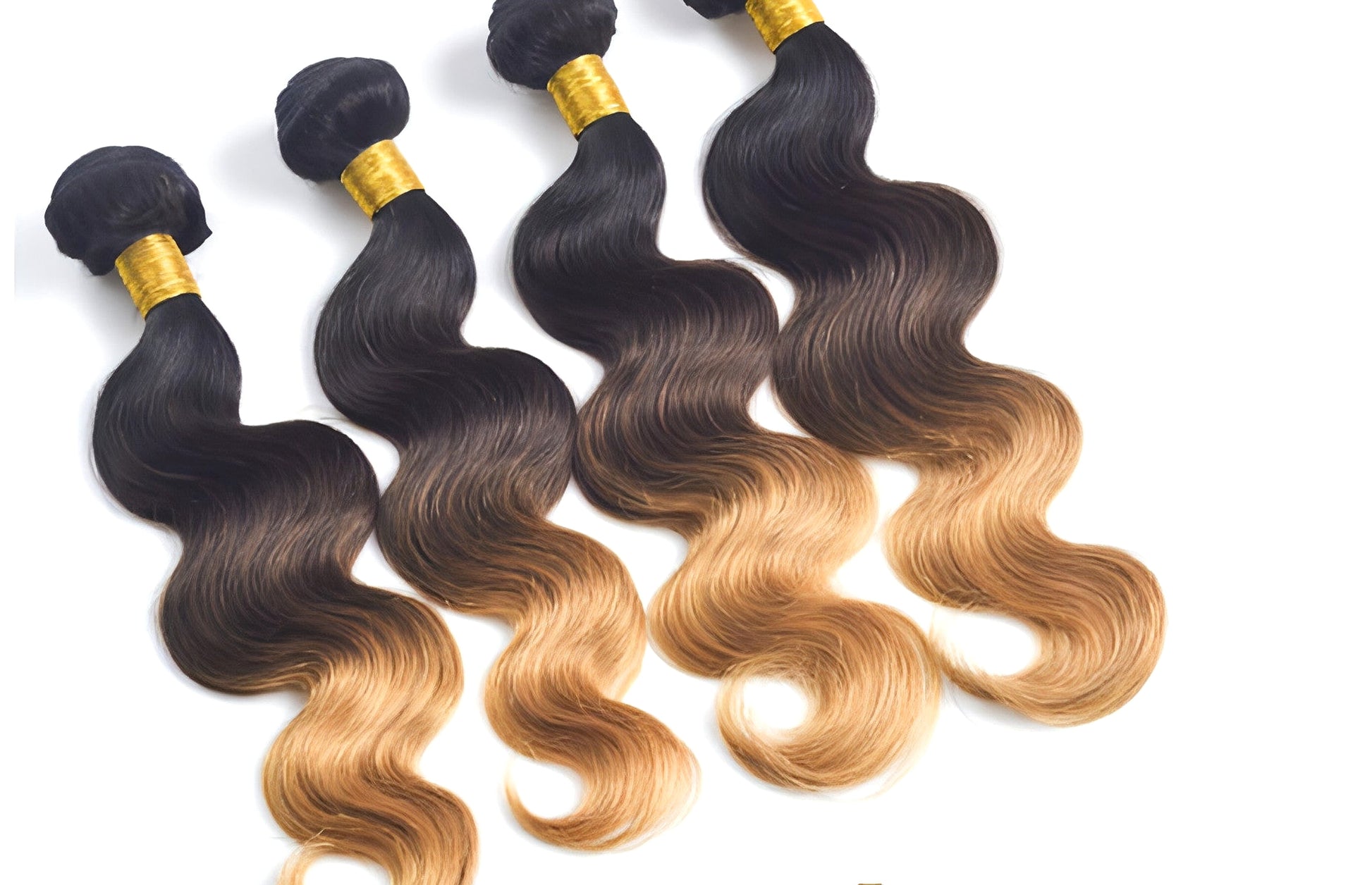 Europe And The United States Sell Three Color Gradient Real Wig Hair Curtain Hair Hair Curtain 1b 4 27ombre Hair Weft - enhanced image 2