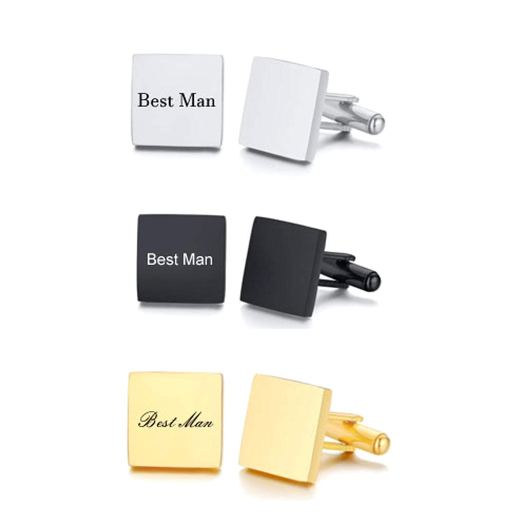 Minimalist Stainless Steel Cufflinks – Classic & Elegant - enhanced image 2