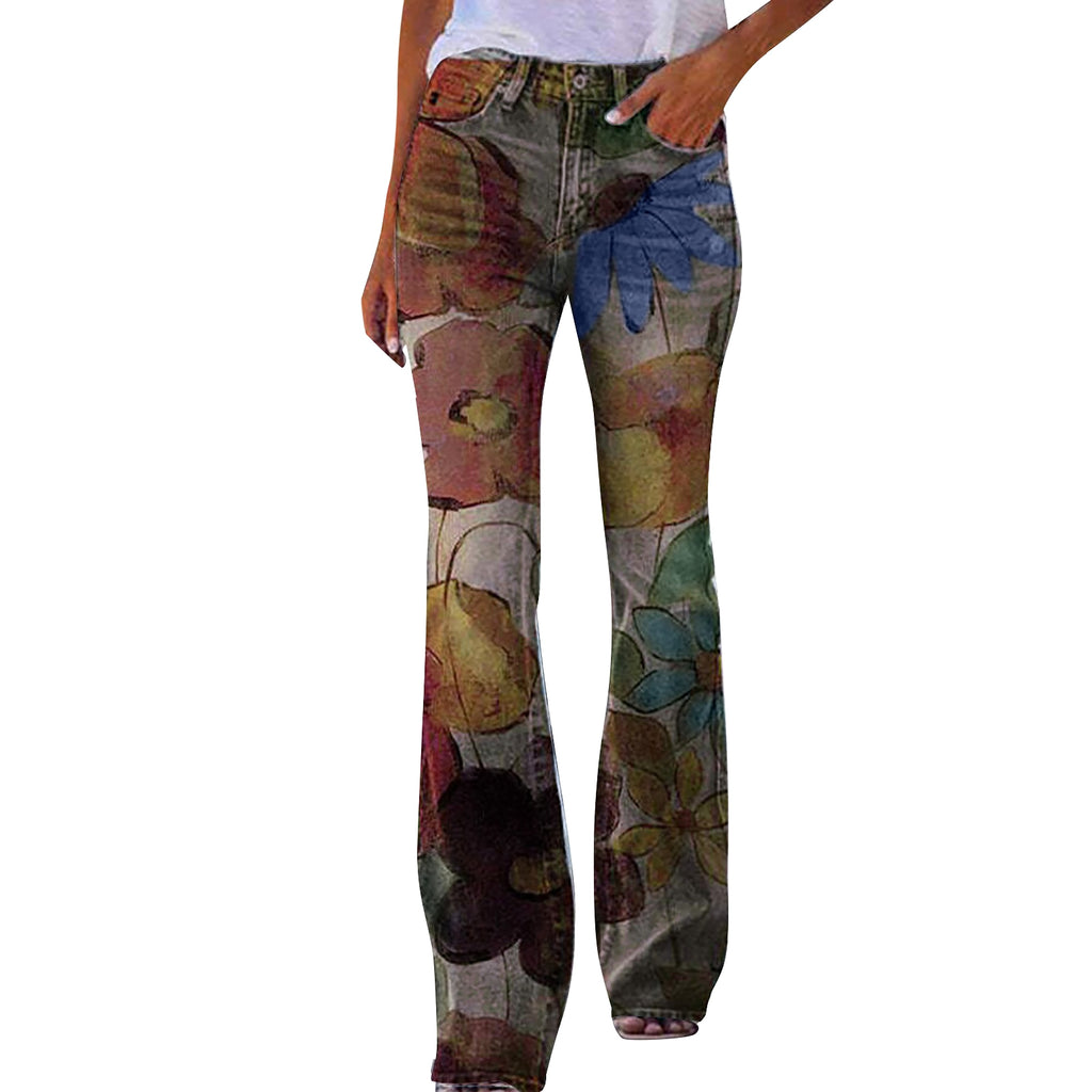 Women's Casual Pants Floral Thin Trousers - enhanced image 2