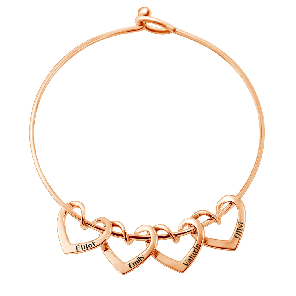 Personalized Family Heart Bracelet – A Symbol of Love & Connection - enhanced image 2