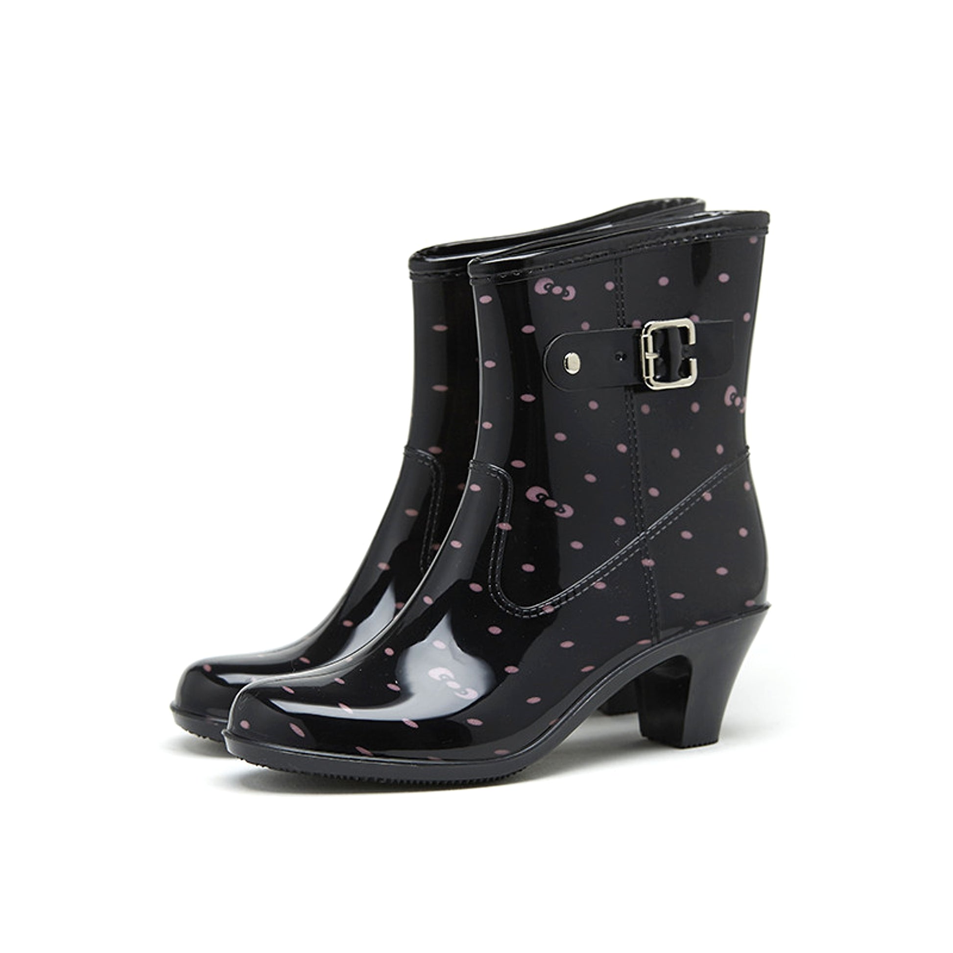 Fashion Buckle Rain Boots Female Mid-tube Non-slip Rubber Shoe Covers - enhanced image 2