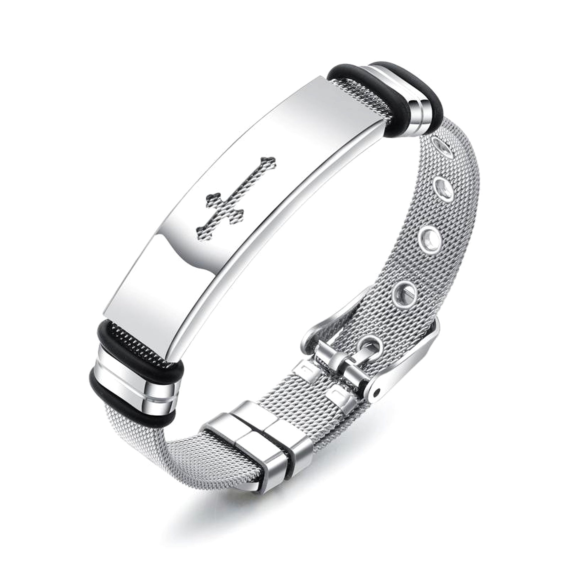 Fashion Personality Trendy Popular Single Male Adjustable Titanium Steel Bracelet - enhanced image 2