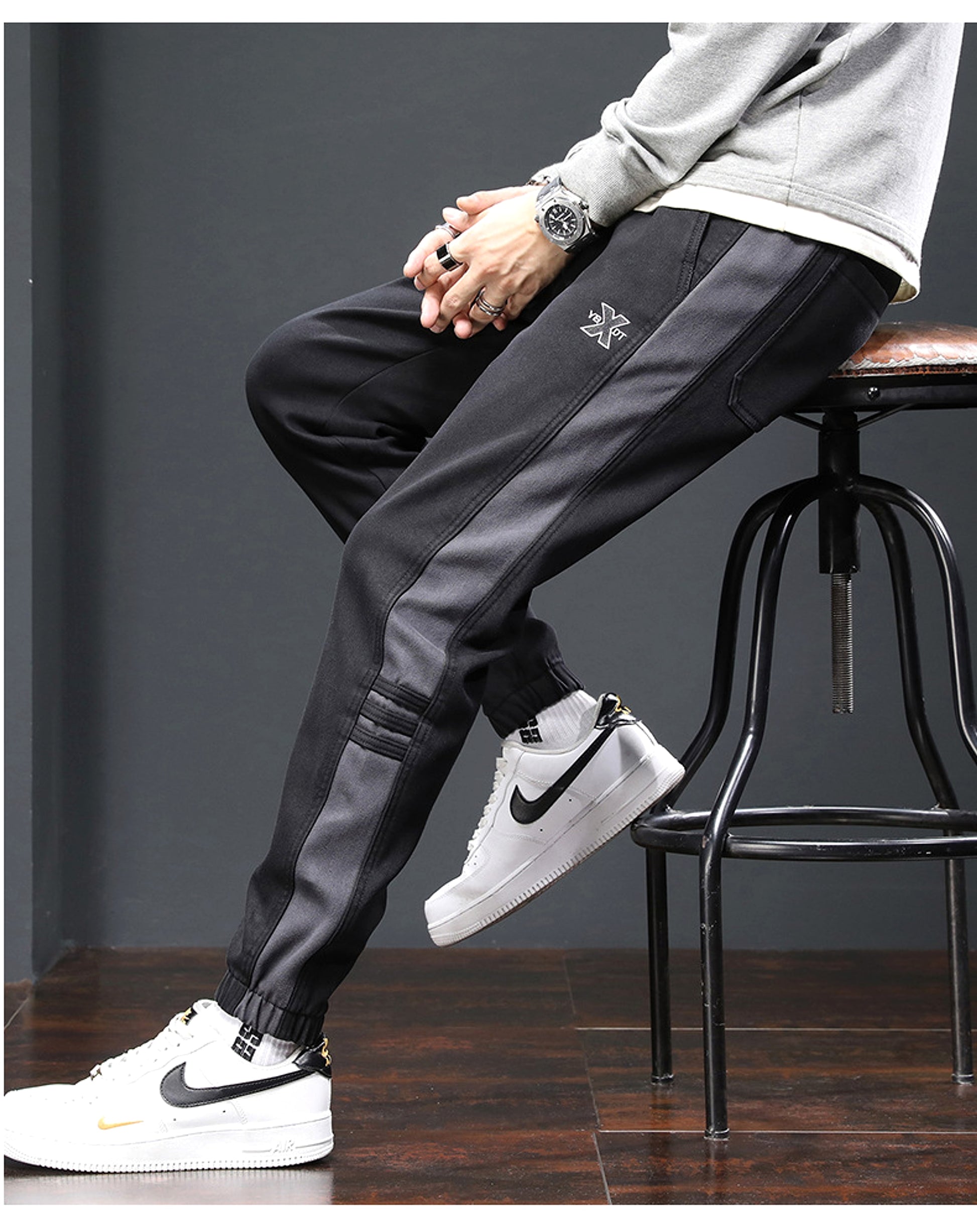 Fleece Lined Padded Warm Keeping Track  Loose Casual (Jeans & Pants) - enhanced image 2