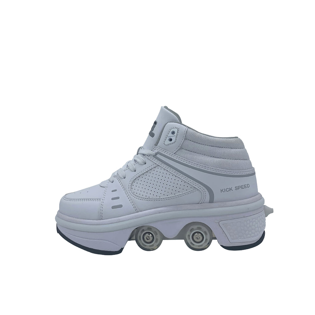 Good Product Dual-purpose Roller Skates, Deformed Shoes, Double Row Roller Skates - enhanced image 2