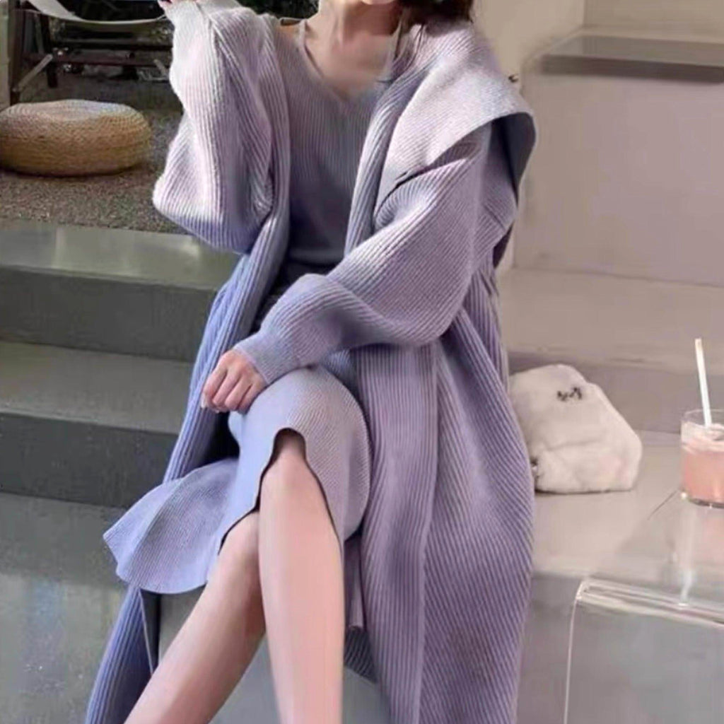 Green Alpaca Women 's Wool Sweater Coat Cardigan Handmade Clothing - enhanced image 2