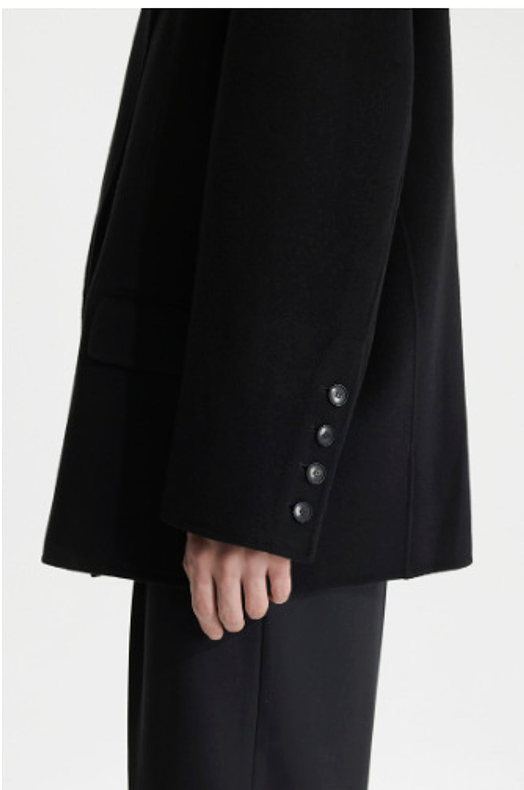 Gun Collar Double-faced Woolen Goods Woolen Suit Wool Coat For Men - enhanced image 2