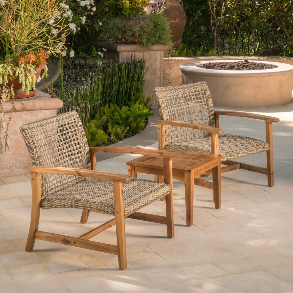 LuneluX_Home – Outdoor Club Chair Set (2 pcs, Natural + Grey) - enhanced image 2
