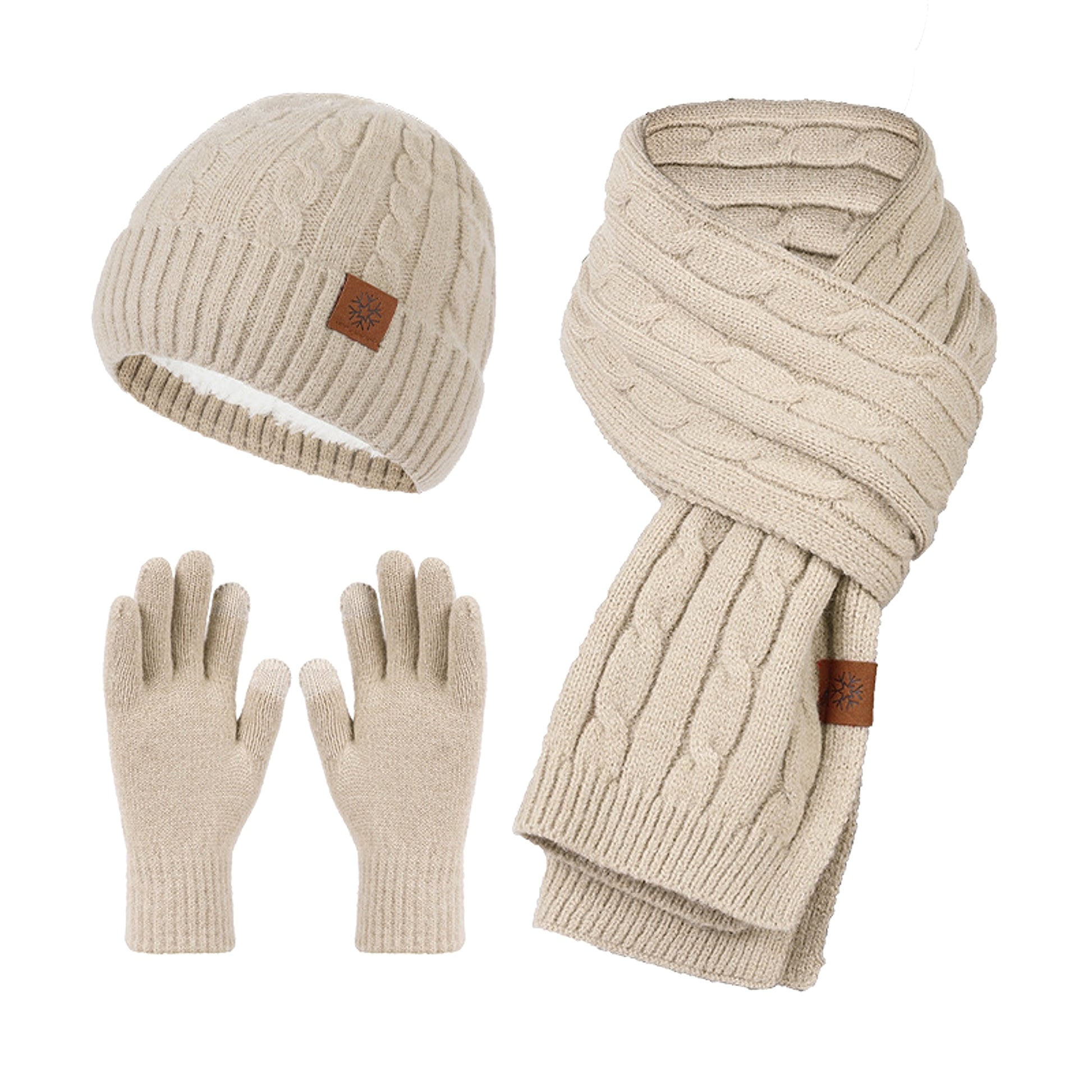 Hat Gloves Three-piece Set - enhanced image 2