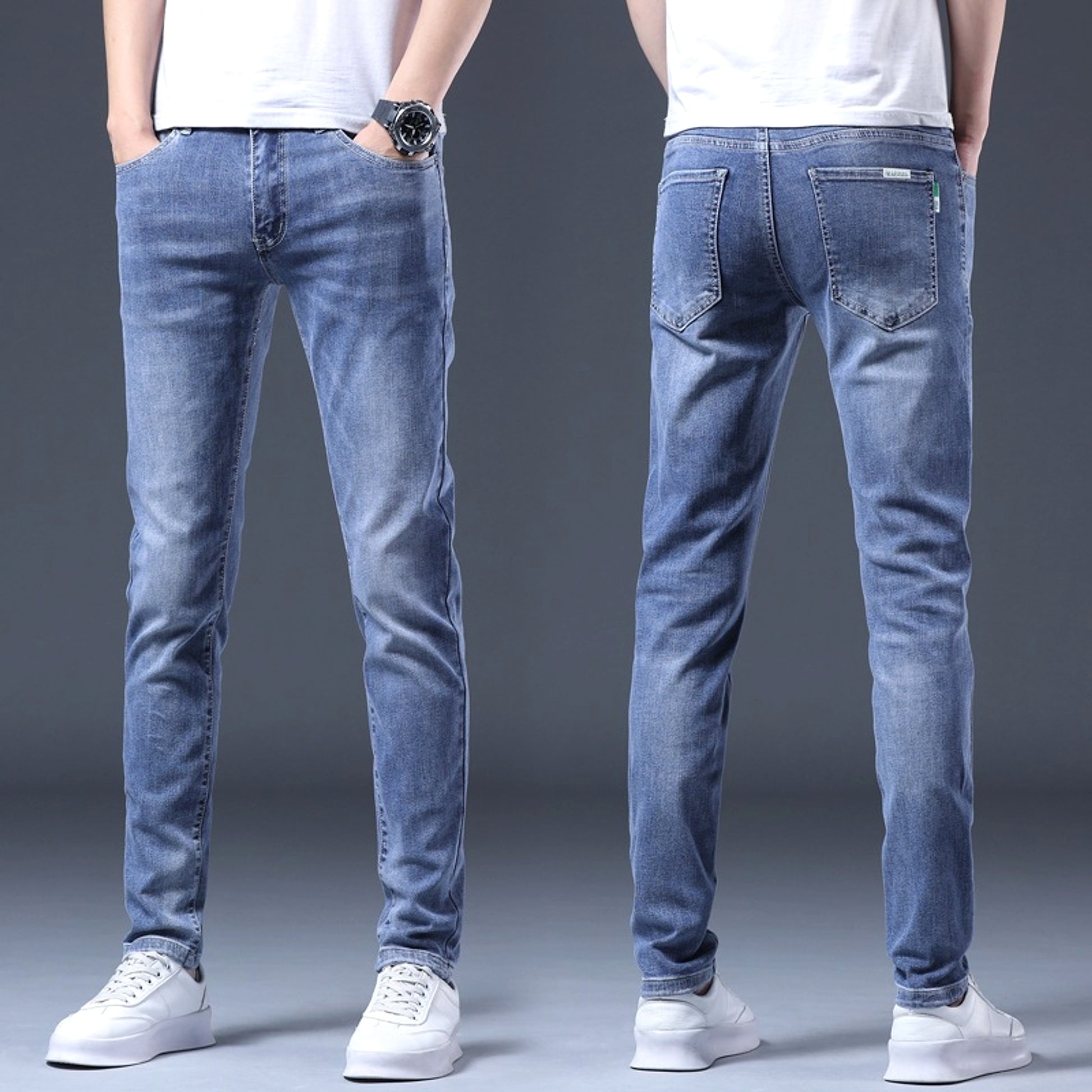 High End Blue Jeans Men Summer - enhanced image 2