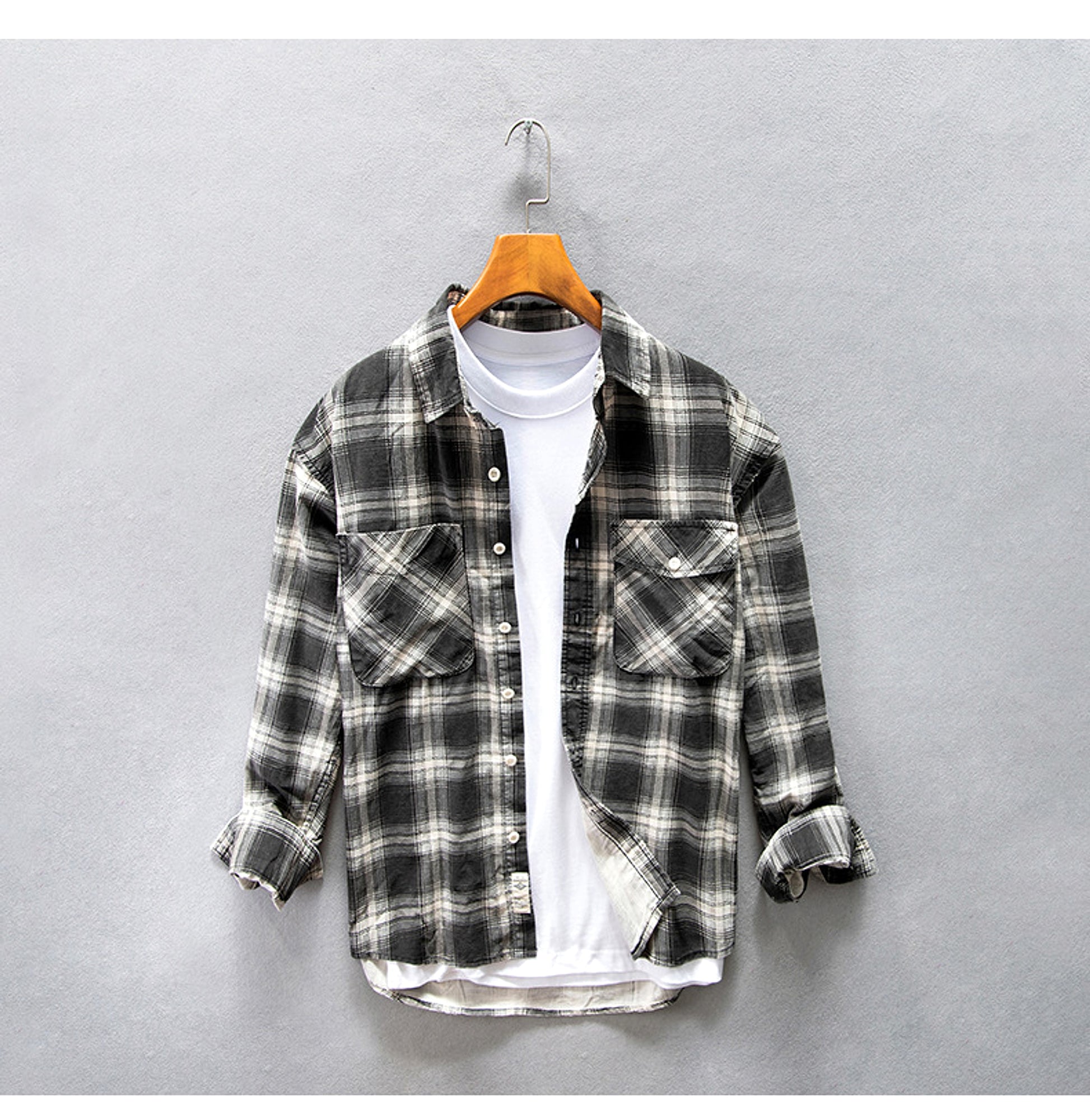 PlaidCraft™ – Pure Cotton Check Shirt for Men - enhanced image 2