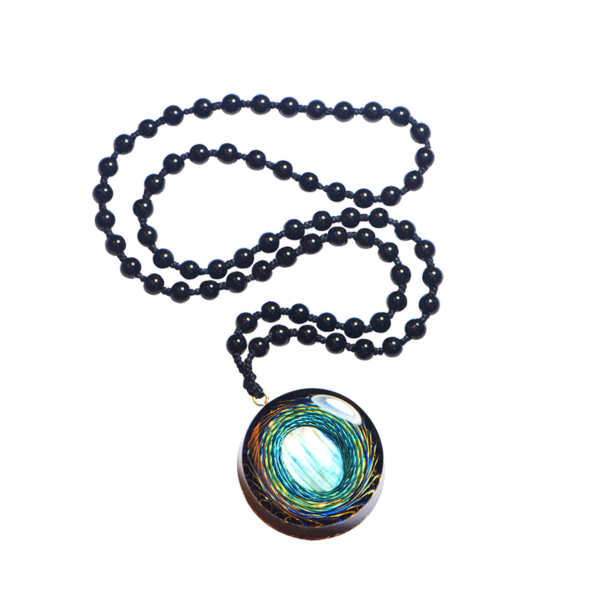 High Frequency Natural Crystal Pendant Votive Necklace - enhanced image 2