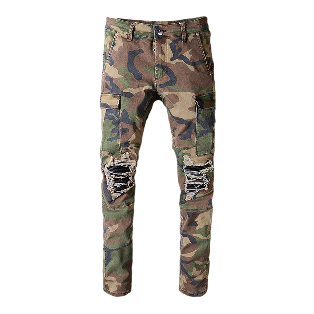 High Street Fashion Ripped Jeans For Men - enhanced image 2