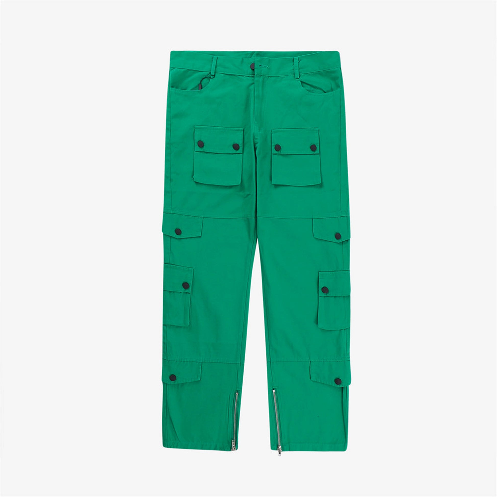 High Street Loose Hem Zip-Slit Straight-Leg Trousers Men Jeans - enhanced image 2