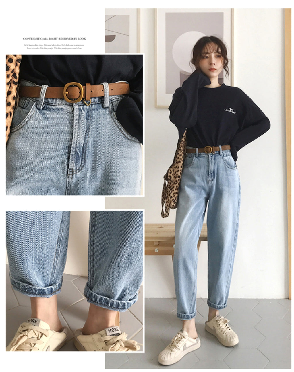 Jeans Women Loose Jean Pants Retro - enhanced image 2