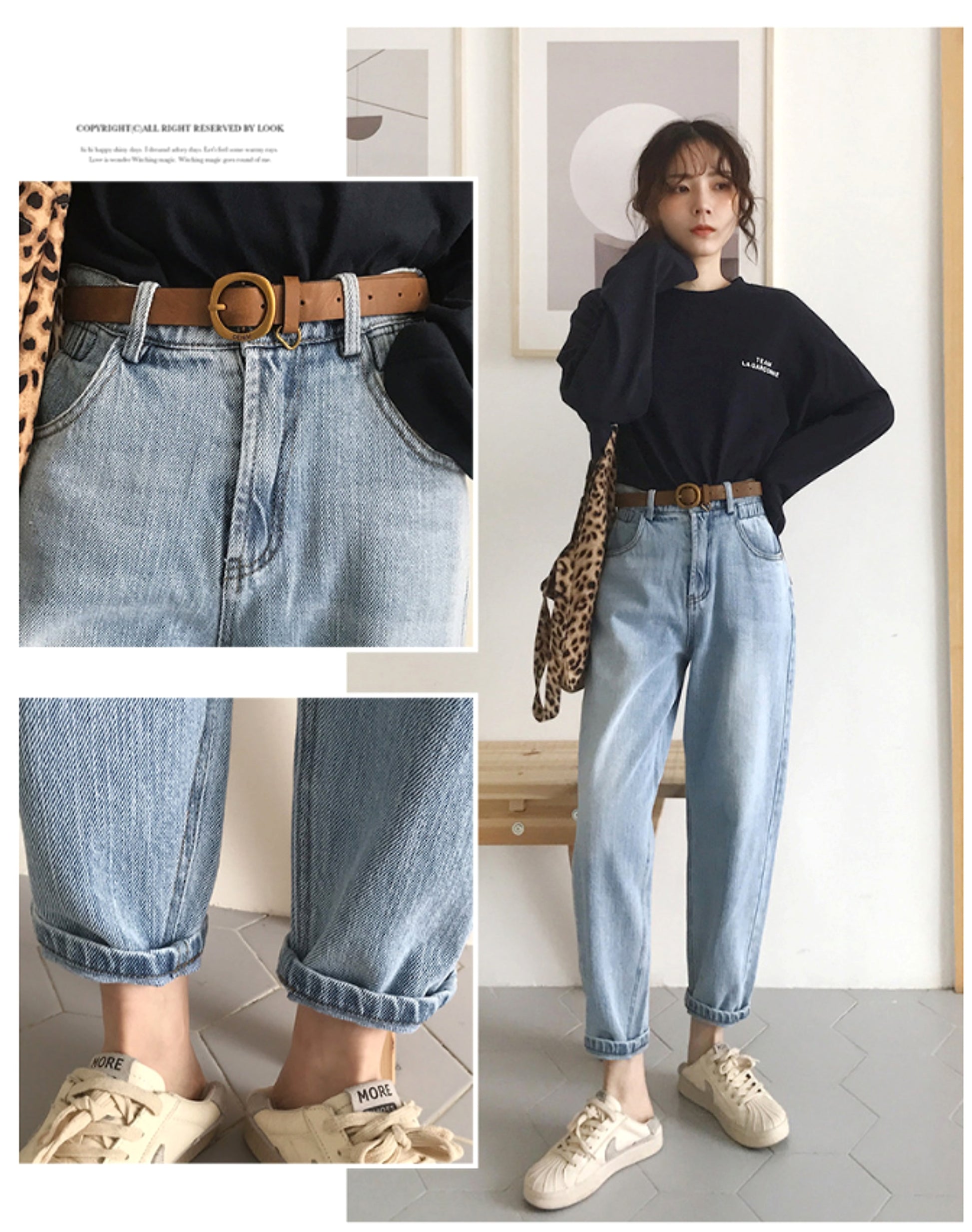 Jeans Women Loose Jean Pants Retro - enhanced image 2