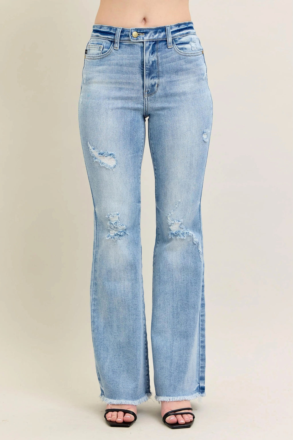 Judy Blue Full Size Hw Flare Jeans W/ Shield Pockets Plus Size - enhanced image 2