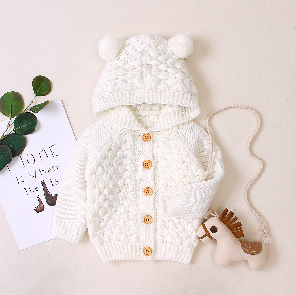 KuschelGlöckchen™ – Hooded Knit Jacket with Pom-Pom - enhanced image 2