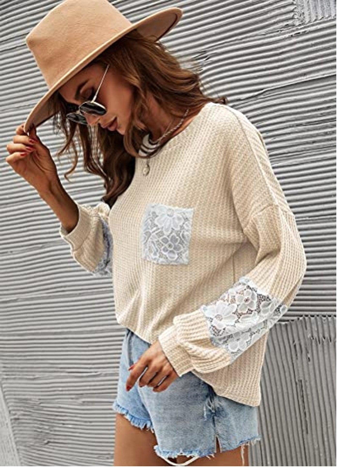 Lace Casual Women's Loose Patchwork Easy Matching Knitwear Women Sweater - enhanced image 2