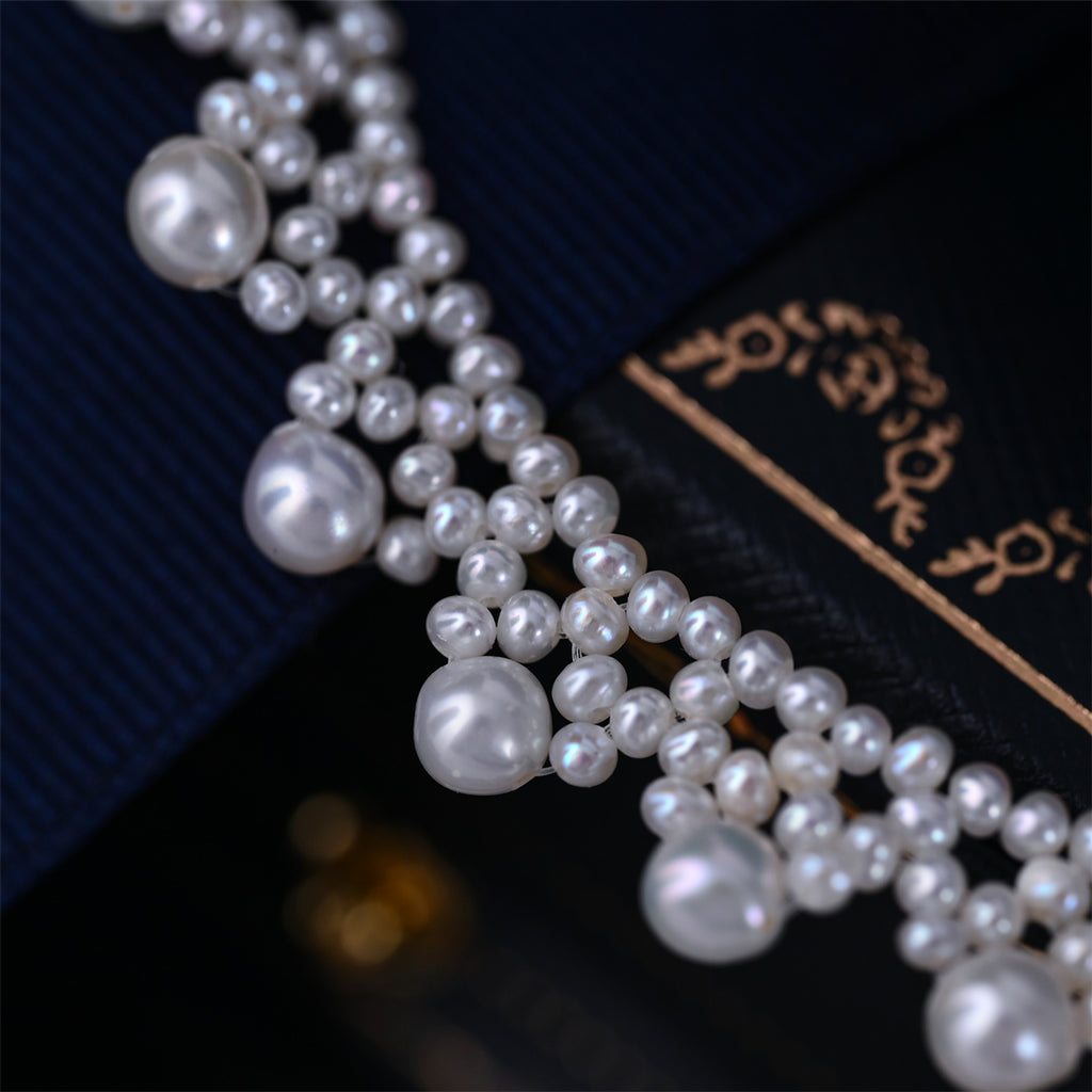 LuxeJewels™ – South Sea Pearl Necklace with 18K Gold Accent - enhanced image 2
