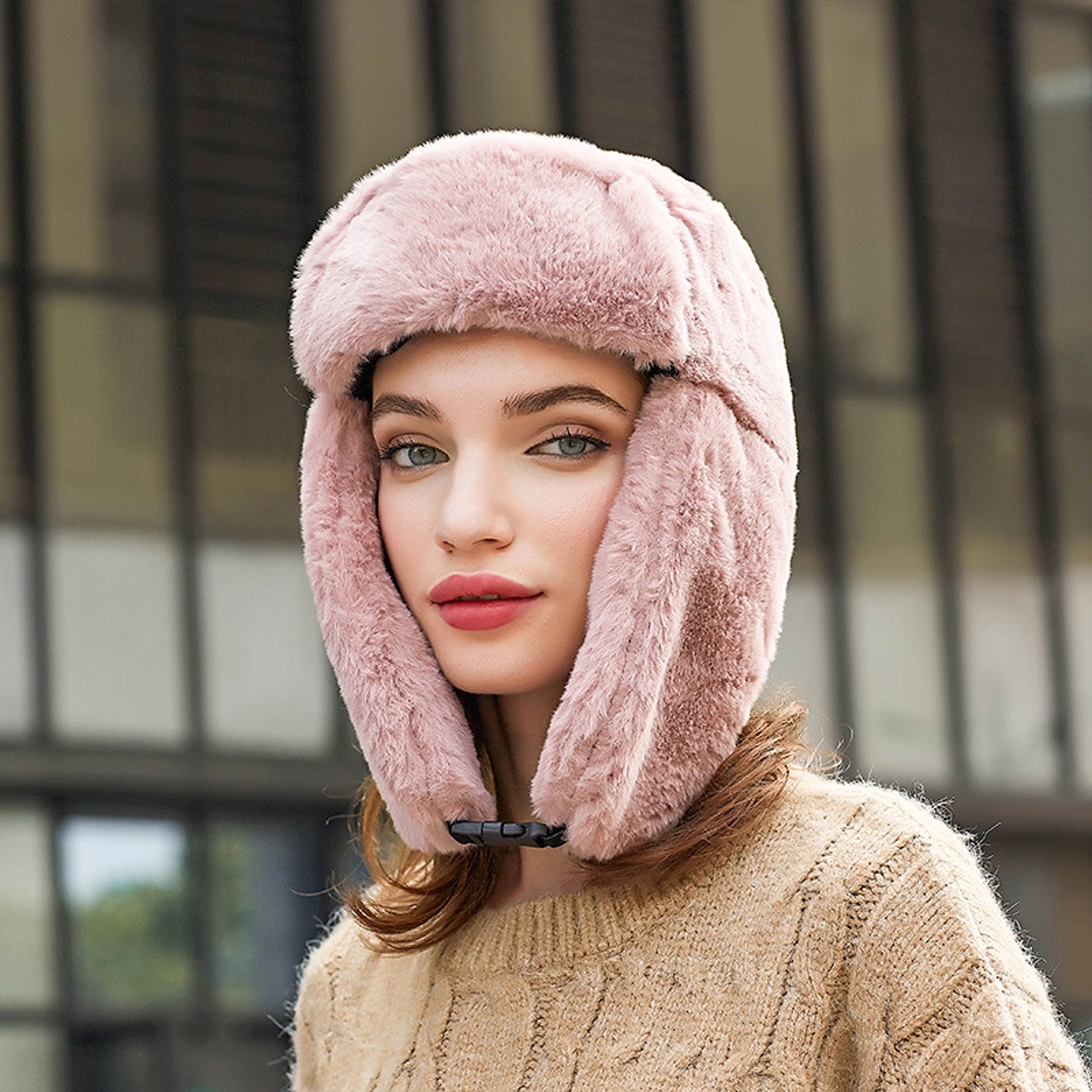 Ladies Plus Fleece Warm Ear Protection Cap - enhanced image 2