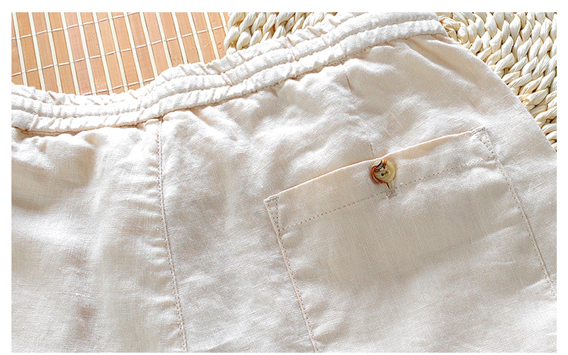 Linen Men's Casual Pants Youth Loose Thin - enhanced image 2