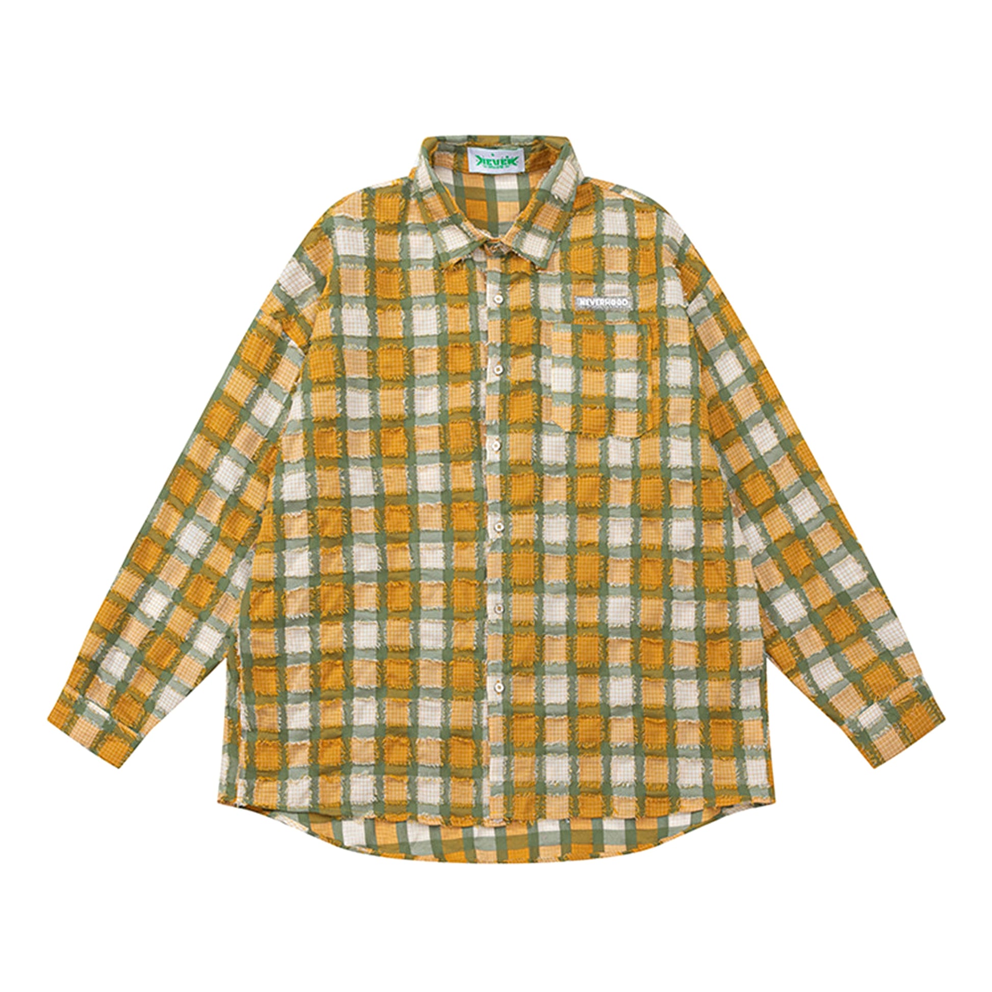 Loose Casual  High Street Frayed Design Lapel Women DressShirt - enhanced image 2