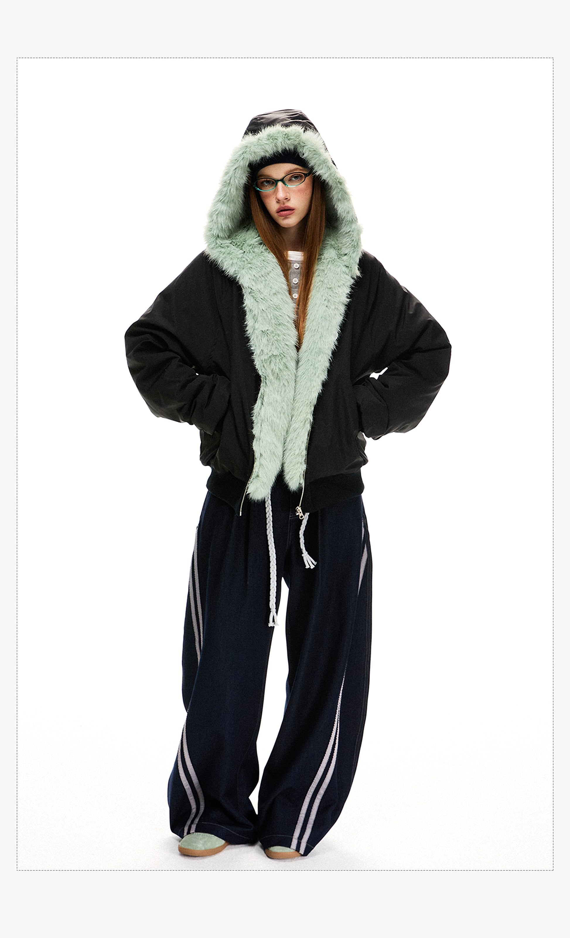 Loose Fleece-lined Warm Parka Cotton Jacket Top Coat For Women - enhanced image 2