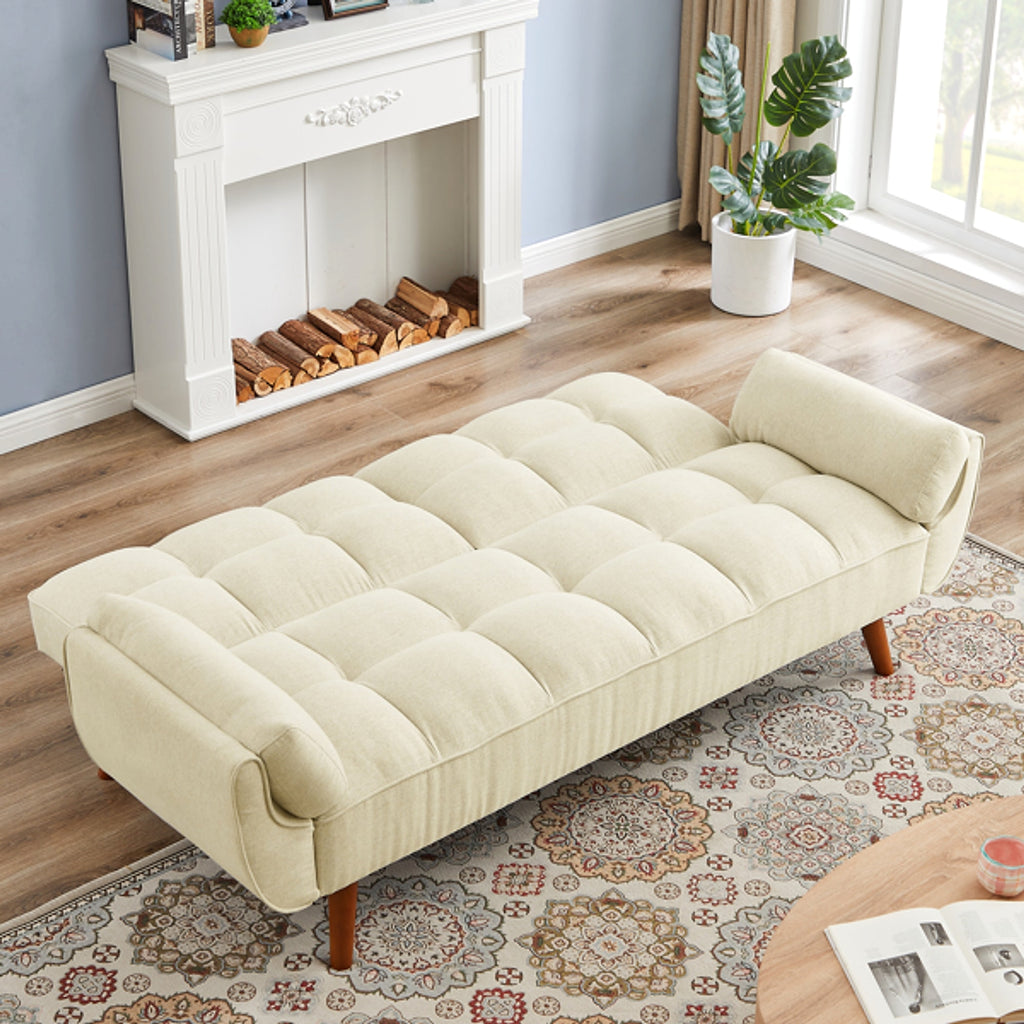 LuneluX – Adjustable Linen Sofa Chair (Beige) - enhanced image 2