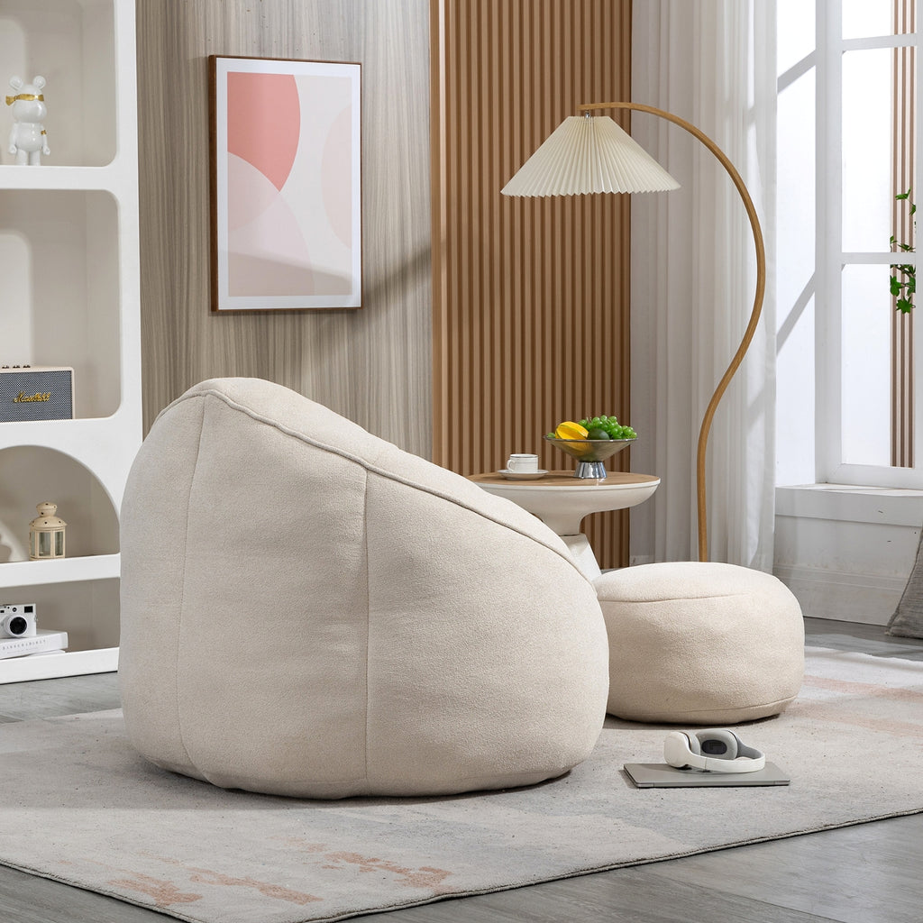 LuneluX_Home – CloudSoft Bean Bag Chair with Footrest - enhanced image 2