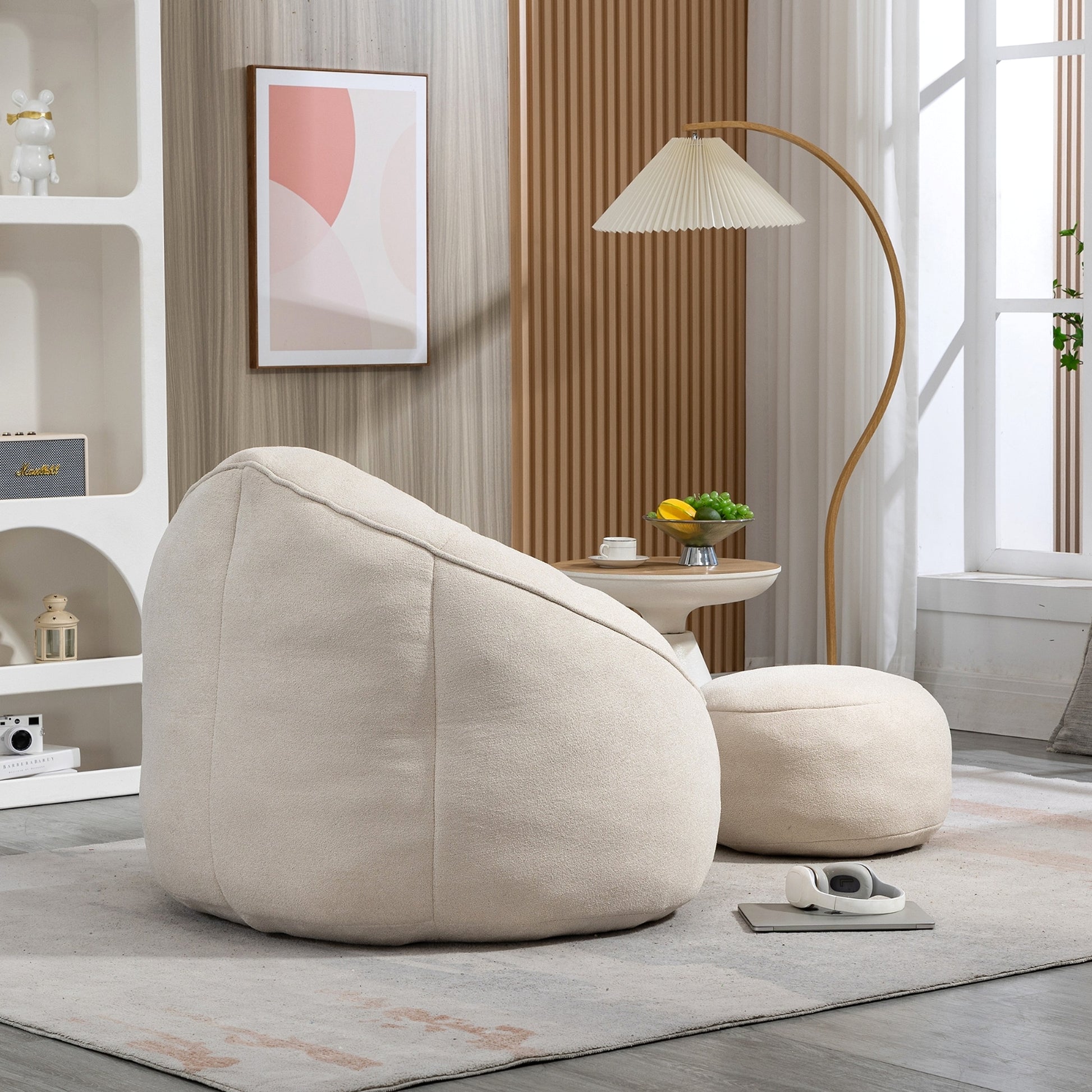 LuneluX_Home – CloudSoft Bean Bag Chair with Footrest - enhanced image 2