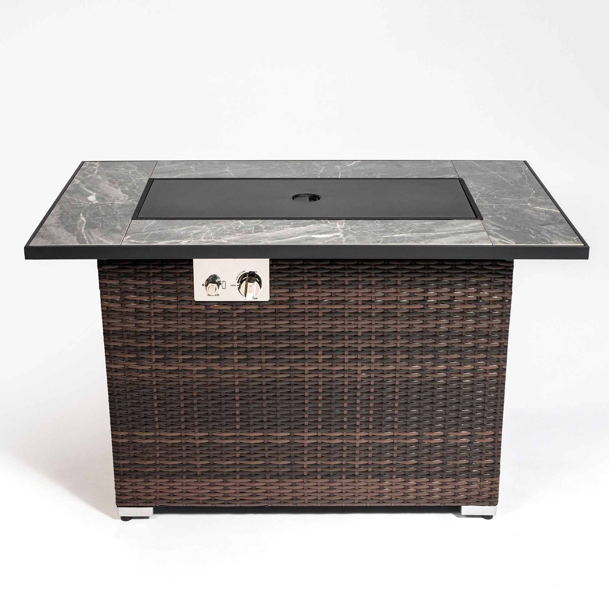 LuneluX_Home – Outdoor Propane Fire Table (44", Espresso) - enhanced image 2