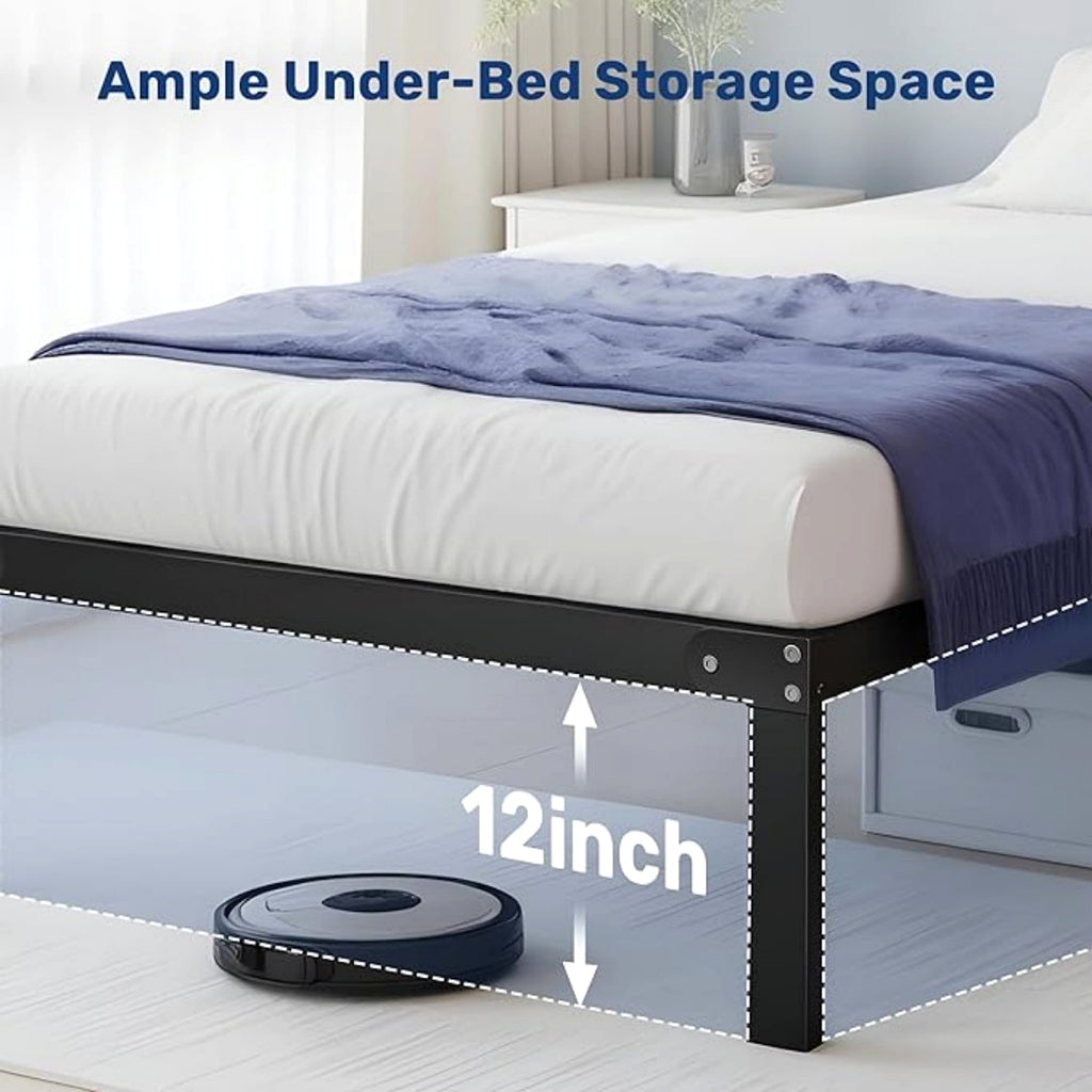 LuneluX_Home – Urban Metal Bedframe 90 × 190 cm - enhanced image 2