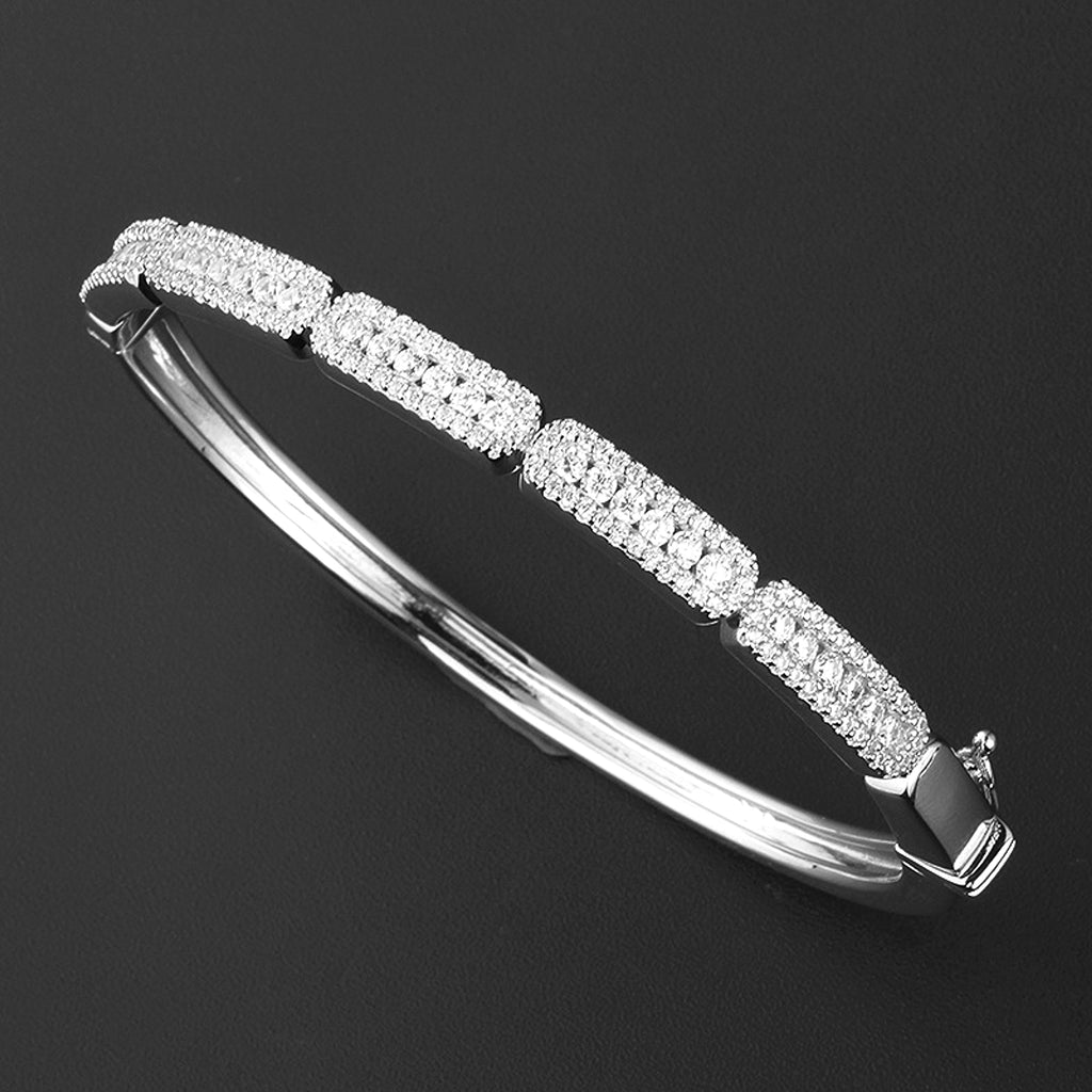 LuxeJewels™ + DiamondLink– Bamboo Elegance Bangle (925 & 18K Rosé) - enhanced image 2